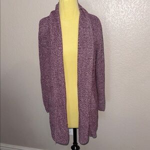 Barefoot Dreams Cozychic Lite Purple Sweater Cardigan with Pockets